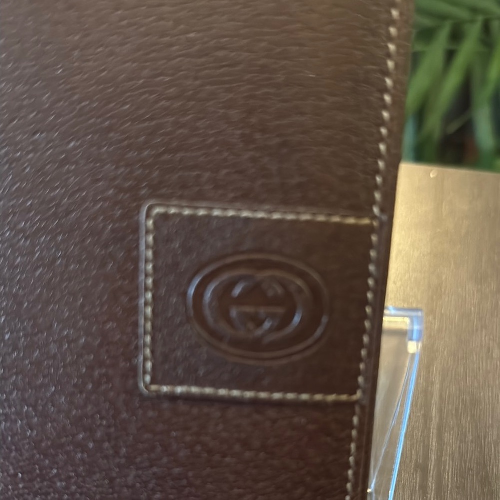 Authentic Euc Gucci Brown Leather Notebook Cover/… - image 4